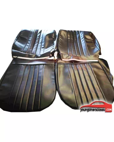 Stoelbekleding voor Renault 8 Major Zwart Kunstleer