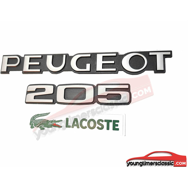 Monograma de Peugeot 205 Lacoste