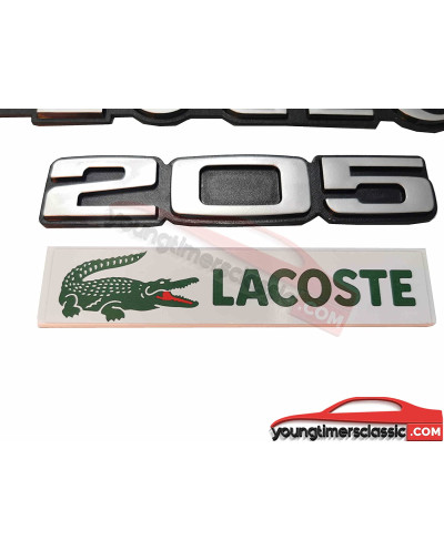 Monograma de Peugeot 205 Lacoste