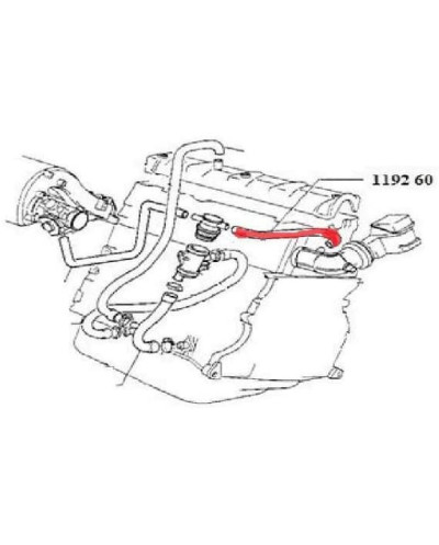 Mangueira de enchimento do respiro de óleo Peugeot 205 GTI 1.9