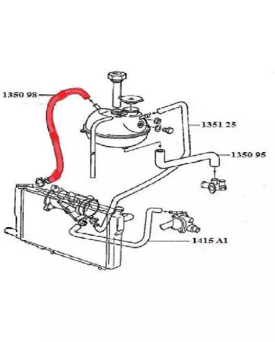 Manguito de vaso de expansión para Peugeot 205 GTI 1.9