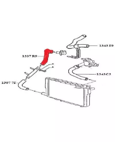 Manguito superior a colector Peugeot 205 CTI