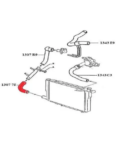 Mangueras de agua del motor para Peugeot 205 CTI