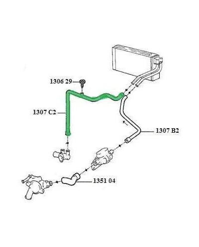 プジョー205CTI用のブリード付き加熱ホース