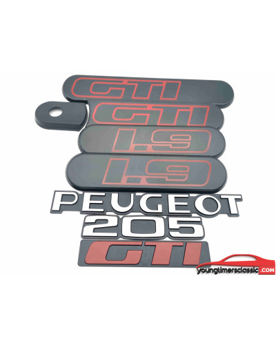 Custodes Peugeot 205 GTI 1.9 Negro + 3 Monogramas