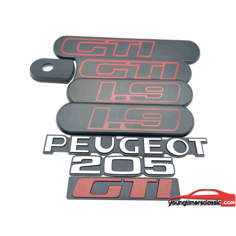 Custodes Peugeot 205 GTI 1.9 Noire + 3 Monogrammes