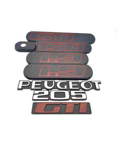 Custodes Peugeot 205 GTI 1.9 Noire + 3 Monogrammes