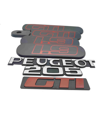 Custodes Peugeot 205 GTI 1.9 Zwart + 3 Monogrammen