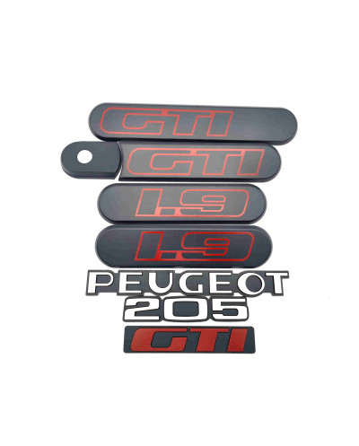 Custodes Peugeot 205 GTI 1.9 Schwarz + 3 Monogramme