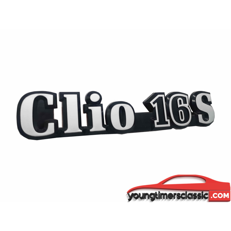 LOGO RENAULT CLIO 16S MONOGRAMME NOIR ET GRIS KIT DE 2 - Une de Sauvée
