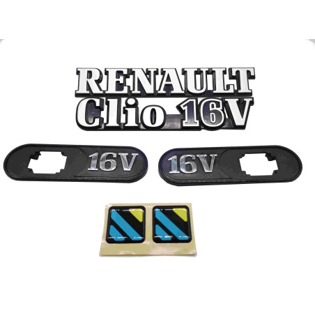 Kit completo de logótipos Renault Clio 16V + 2 logótipos DIAC