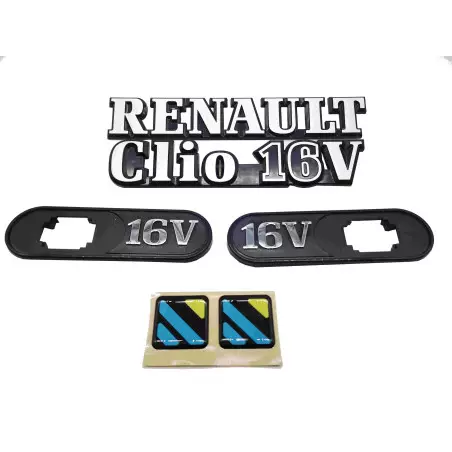 Renault Clio 16V logo's complete set + 2 DIAC logo's