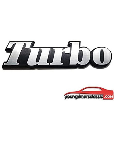Rear Logo Turbo Tailgate Trunk R9 and R11 Turbo Aluminum Brushed ABS Plastic