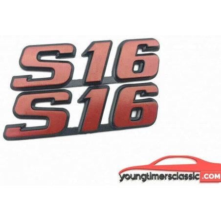 S16 logo's voor Peugeot 106 S16