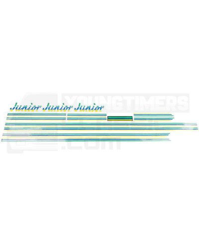 Complete stickers for Peugeot 205 JUNIOR color green blue yellow