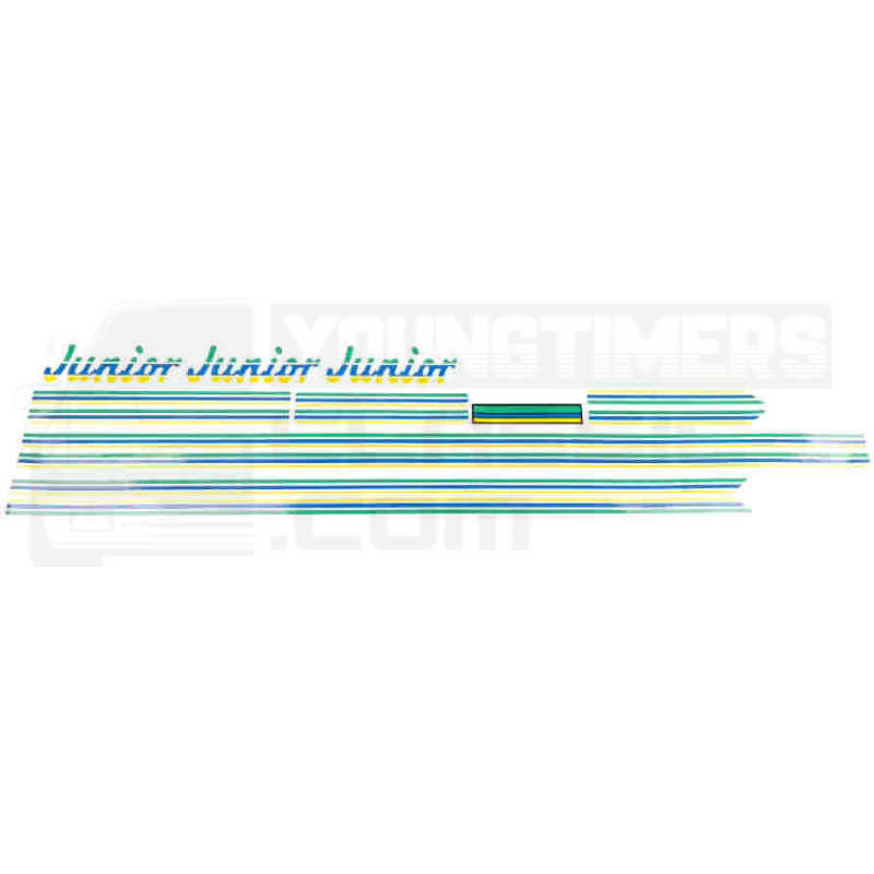 Complete stickers for Peugeot 205 JUNIOR color green blue yellow