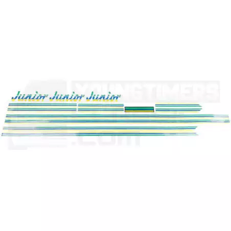 Komplette Aufkleber für Peugeot 205 JUNIOR Farbe grün blau gelb