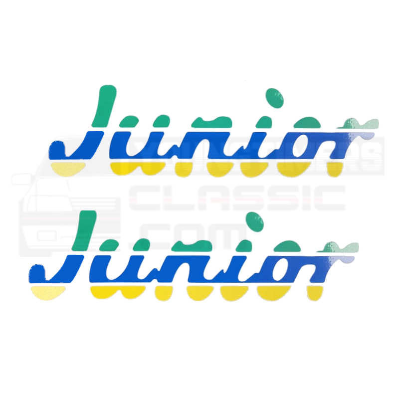 Front wings stickers Peugeot 205 JUNIOR green blue yellow sticker