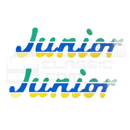 Front wings stickers Peugeot 205 JUNIOR green blue yellow