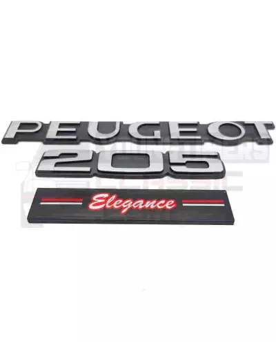 Achterklep embleem Peugeot 205 ELEGANCE Zwitserse serie