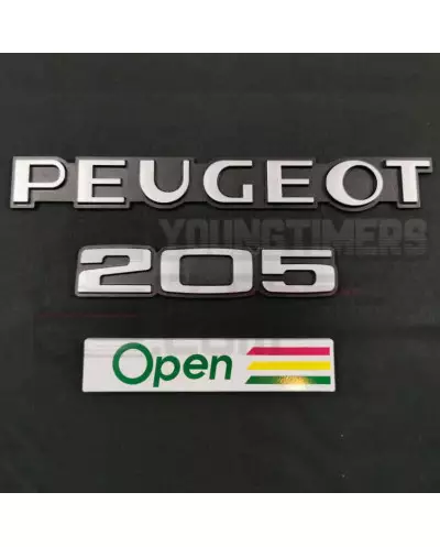 Monograma do porta-malas Peugeot 205 OPEN