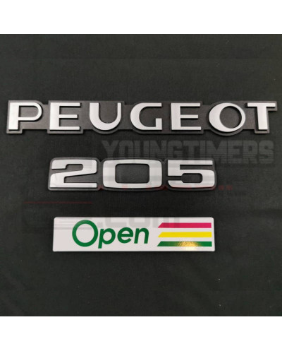 Peugeot 205 OFFENES Kofferraummonogramm