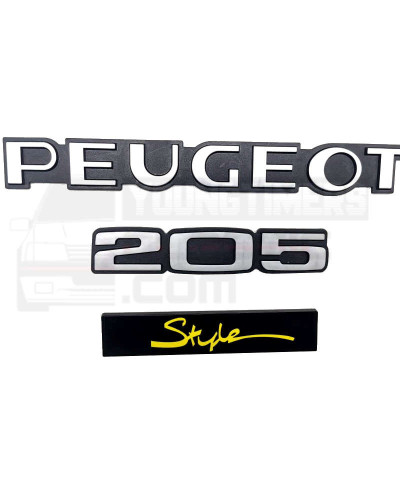 Logo - emblème - monogramme - Peugeot - 205 - Style
