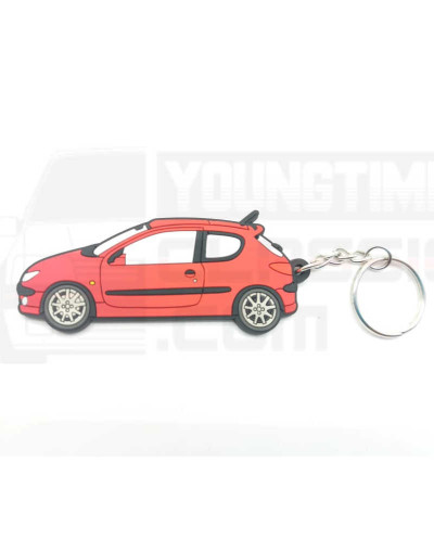 Peugeot 206 S16 red keychain