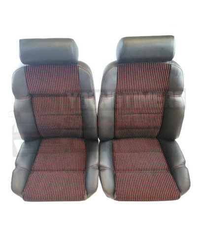 Leather and fabric front seat cover set for Peugeot 205 CTI
