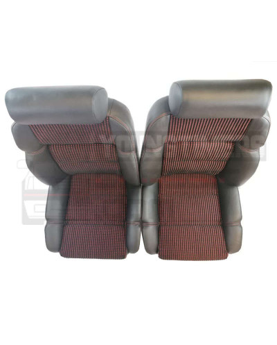 Peugeot 205 CTI Quartet upholstery in anthracite leather and fabrics
