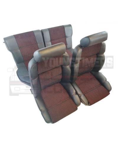 Complete interior in leather and fabrics Quartet red For Peugeot 205 GTI 205 CTI