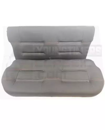 Stoelbekleding voor Peugeot 205 Rallye zwart geribde stof rood wit stiksel