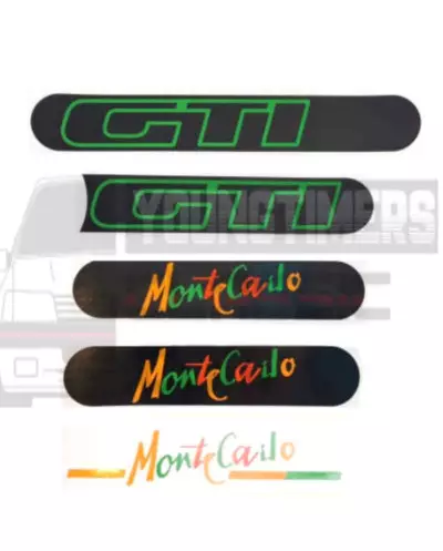 Peugeot 205 Monte Carlo Aufkleber - Kofferraum - Einfassung - Seitenverkleidung.