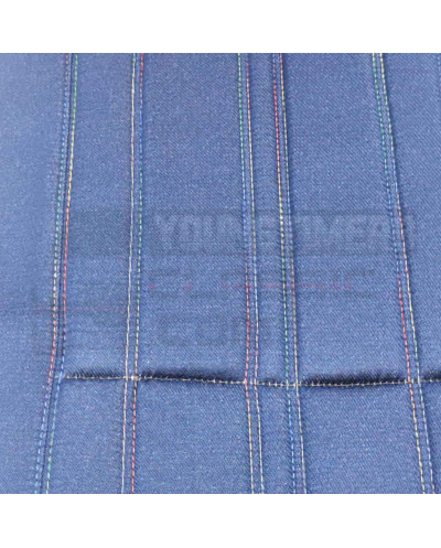 Peugeot 205 CJ seat cover blue jeans fabric multicolored thread upholstery