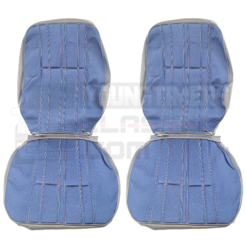 Tapizado completo de asientos Peugeot 205 CJ tela tejana azul funda completa