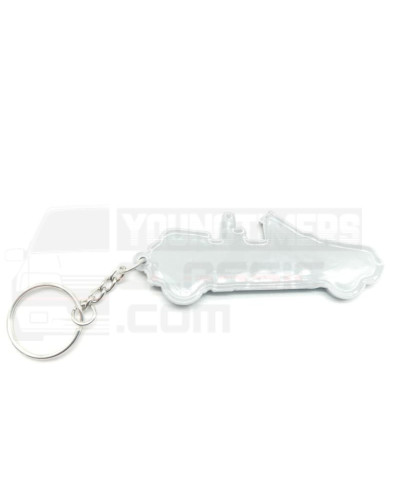 Peugeot 205 CTI keychain gray color in PVC rubber