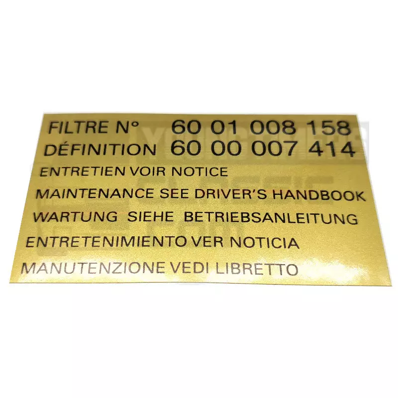 Adesivi per airbox Super 5 Gt Turbo