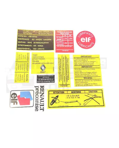 Renault 5 Alpine Turbo motorruimte sticker
