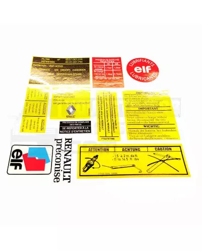 Adesivi R5 Alpine Turbo tappo olio vano motore airbox