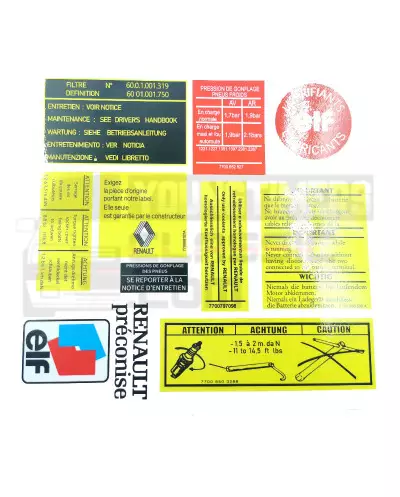 Sticker R5 Alpine Turbo Motorruimte