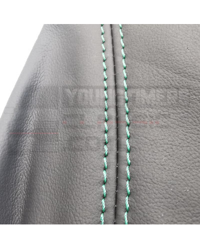 Leather gear lever gaiter 205 GTI Griffe green stitching