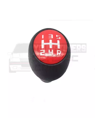 Gear knob Peugeot 205 5 speed red