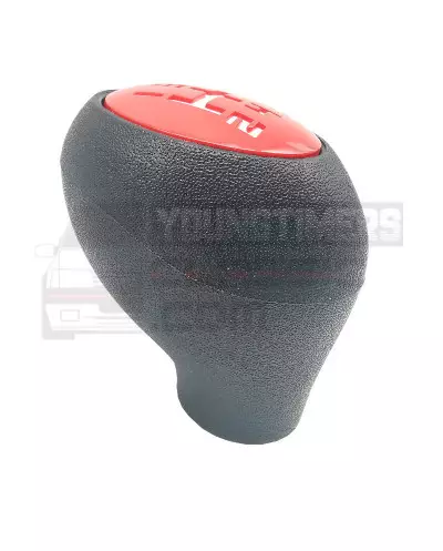 Gear knob Peugeot 205 5 speed red grid