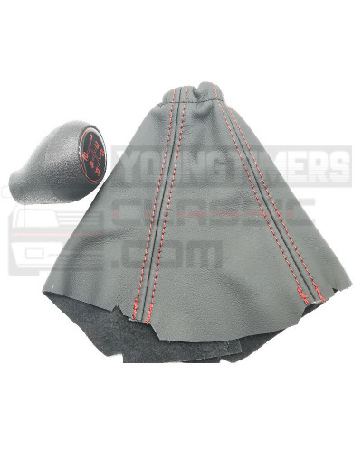 205 GTI BE3 Schaltknauf mit Schaltmanschette aus grauem Leder