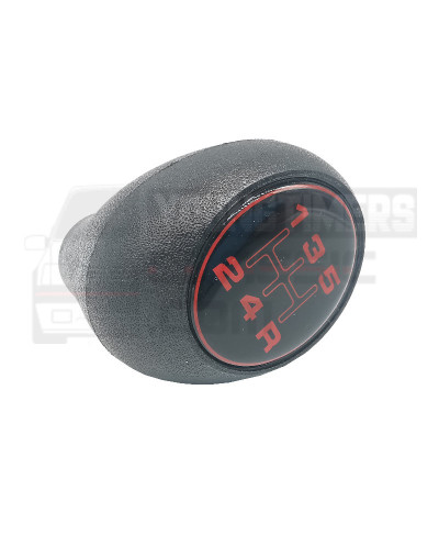 Gear shift knob Peugeot 205 GTI BE3 with gray leather gaiter