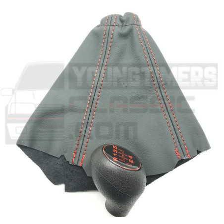 Gear lever knob 205 GTI BE1 with black leather gaiter