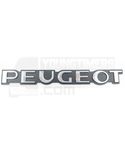 Logo Peugeot chromé pour Peugeot 104 monogramme de coffre
