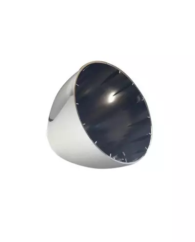 2CV chrome headlight casing with finger and fixing bolt