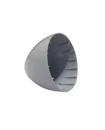 Round plastic casing for 2CV with finger and screws