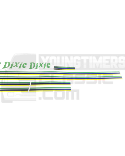 Adesivo Peugeot 205 Dixie kit completa decoração faixa lateral